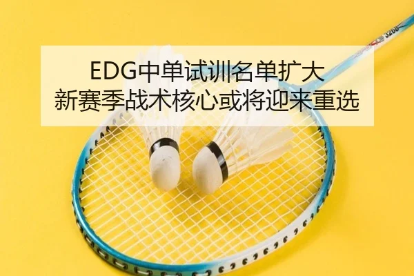 EDG中单试训名单扩大 新赛季战术核心或将迎来重选